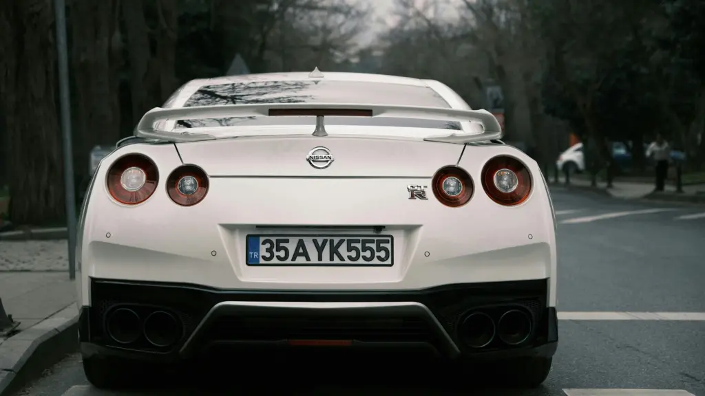 Rear View of a Nissan GTR in Istanbul Street