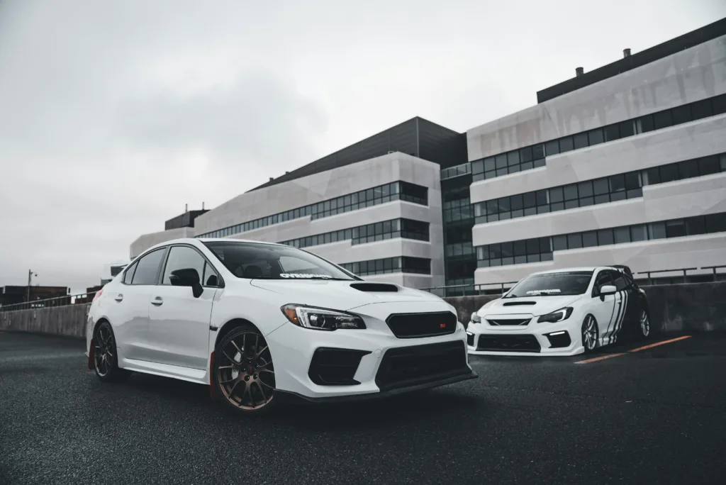 White Subaru Cars