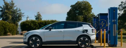 Electric Car Charging at Station in Australia